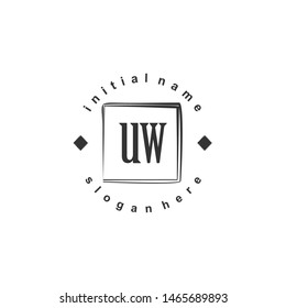 UW Initial beauty monogram logo vector