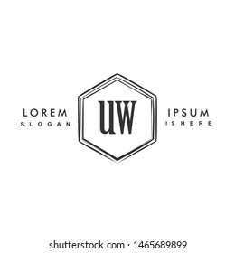 UW Initial beauty monogram logo vector