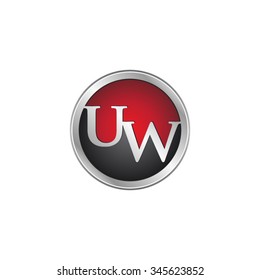 UW initial circle logo red