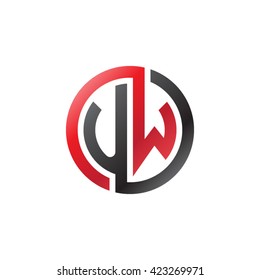 UW initial letters looping linked circle logo red black
