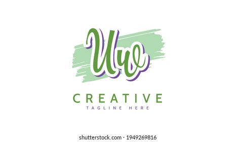 UW Initials, handwriting logo vector
