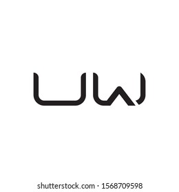 UW letter logo template vector icon design