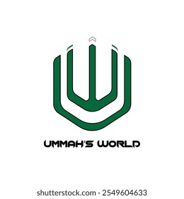 Logotipo de la letra de UW con el fondo blanco