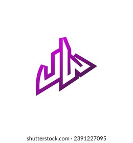 Soporte inicial del logotipo del emblema de UW Premium y concepto de diseño de juegos