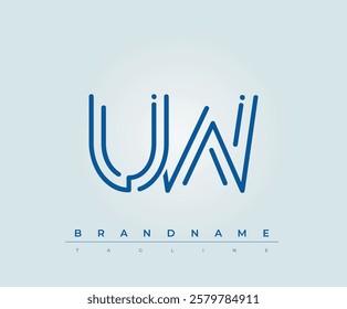 UW Technology Letter Logo Template. This tech letter logo is a graphic mark that uses letters to represent a technology company.