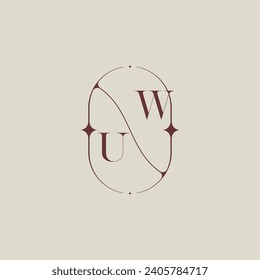UW wedding classic in elegant monogram with high quality professional design that will print well