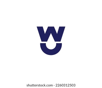 plantilla de vector de diseño de logotipo de la UW