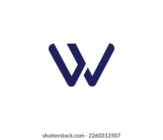 UW WU Logo design vector template