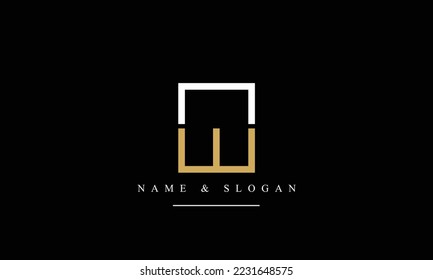 UW, WU, U, W abstract letters logo monogram