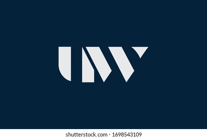 uw o wu y u o w Letra minúscula diseño de logotipo inicial, plantilla vectorial