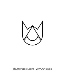 UW, WU, W Y U Abstractas inicial monograma alfabeto letra logo diseño