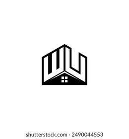 UW, WU, W UND U Abstraktes anfängliches Monogramm-Buchstaben-Alphabet-Logo-Design