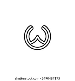 UW, WU, W AND U Abstract initial monogram letter alphabet logo design