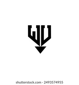 UW, WU, W Y U Abstractas inicial monograma alfabeto letra logo diseño