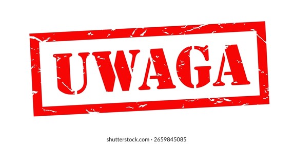 Uwaga, atención en idioma polaco
