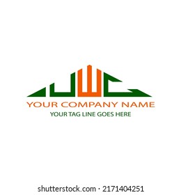 UWC letter logo creative design with vector graphic