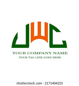 UWC-Brief-Logo, kreatives Design mit Vektorgrafik