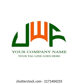 UWF letter logo creative design with vector graphic