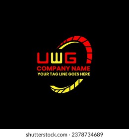 Diseño vectorial del logotipo de la letra UWG, logotipo sencillo y moderno UWG. Diseño de alfabeto lujoso UWG  