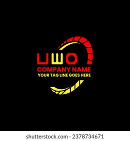 UWO Buchstaben Logo, Vektordesign, UWO einfach und modern Logo. UWO luxuriöses Alphabet-Design  