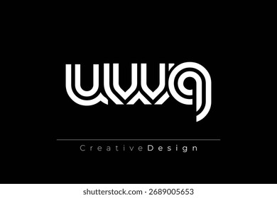 UWQ Criativo Único Moderno Carta Logo Design. Elegante Monograma Logo Design com elementos decorativos e tipografia