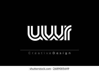 UWR Creative Unique Modern Letter Logo Design. Elegant Monogram Logo Design with Decorative Elements and Typography