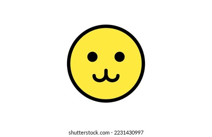 uwu  expression emoji  vector yellow head simple modern design eps 8