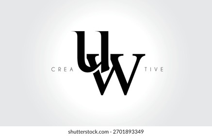 UWuw Elegant Serif Monogram Logo – Luxury Lowercase Typographic Lettermark for Modern Branding