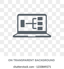 UX Design icon. Trendy flat vector UX Design icon on transparent background from Programming collection. 