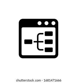 Ux design icon vector in black solid flat design icon isolated on white background