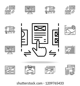 ux design icon. Web development icons universal set for web and mobile