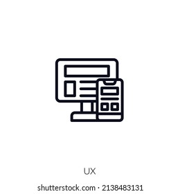 UX icon. Outline style icon design isolated on white background