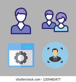 ux icon set. vector set about users, software and user icons set.