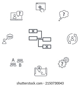 UX icons set . UX pack symbol vector elements for infographic web