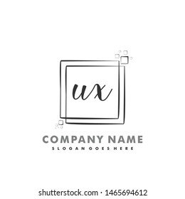 UX Initial beauty monogram logo vector