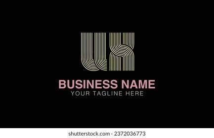 UX initial logo | initial based abstract modern minimal creative logo, vector template image. luxury logotype , real estate homie . typography . initials 