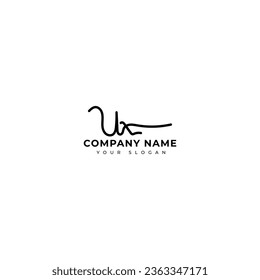 Ux Initial signature logo vector design