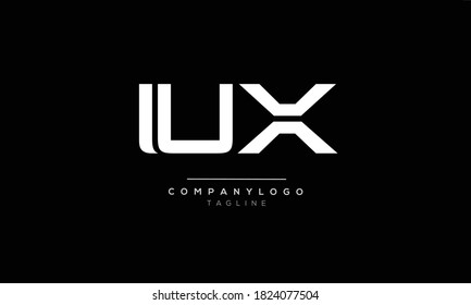 UX Initials Monogram Letter Text Alphabet Logo Design