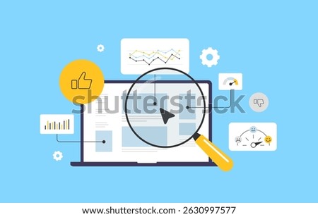 UX journey mapping concept featuring customer journey map and user flows. UX analysis technique, user journey mapping in UX. Isolated flat design vector illustration