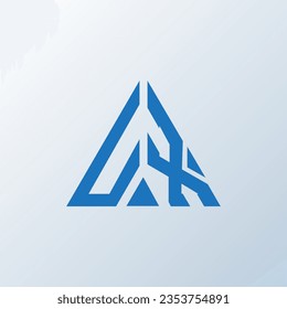 Diseño creativo del logotipo de la letra UX. Diseño único UX.
