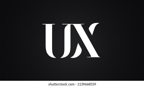 UX Letter Logo Design Template Vector