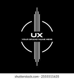 UX logo design, UX simple and modern logo. UX luxurious alphabet design
