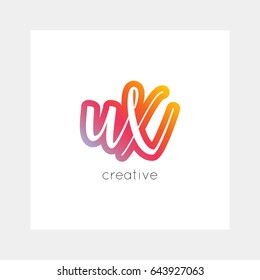 UX logo, vector. Useful as branding, app icon, alphabet combination, clip-art.