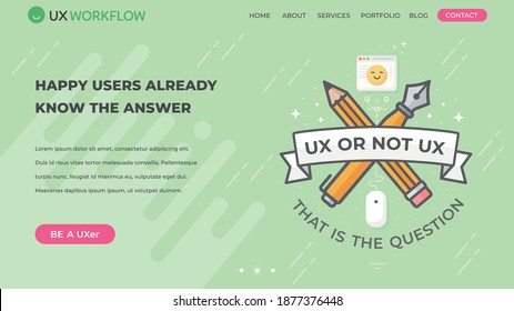 UX or not UX, that is the question? This clean and clever design is specially crafted for UX -UI designers, ready to make a memorable impact among your clients, transmit good feelings and experience.