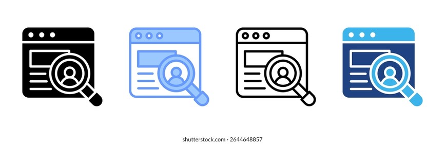 Ux Research icon sheet multiple style collection