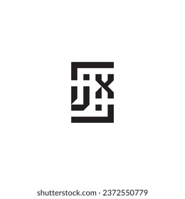 UX square concept retro logo in high quality professional design that will print well across any print media