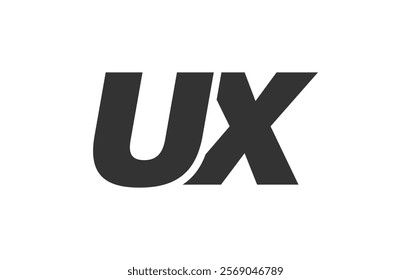 UX Techno Editable Font Logo For Corporate Branding. Bold, Futuristic Design With Unique Typographic Ideas. Minimal Custom Type And Dynamic Letter Variations For Promotion, Printing, And Book Titles