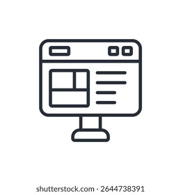 ux template icon. vector.Editable stroke.linear style sign for use web design,logo.Symbol illustration.