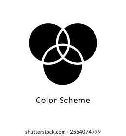 UX UI design vector Glyph Cricle Icon.Eps file 10