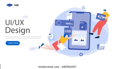 UX / UI design Vector Illustration Concept, Suitable for web landing page, ui, mobile app, editorial design, flyer, banner, and other related occasion